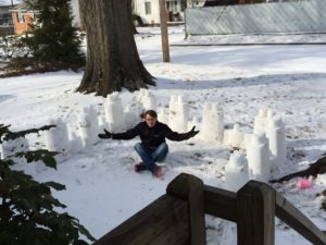 Gabriel in the snow